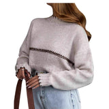 Women's Short Stitching Sweater