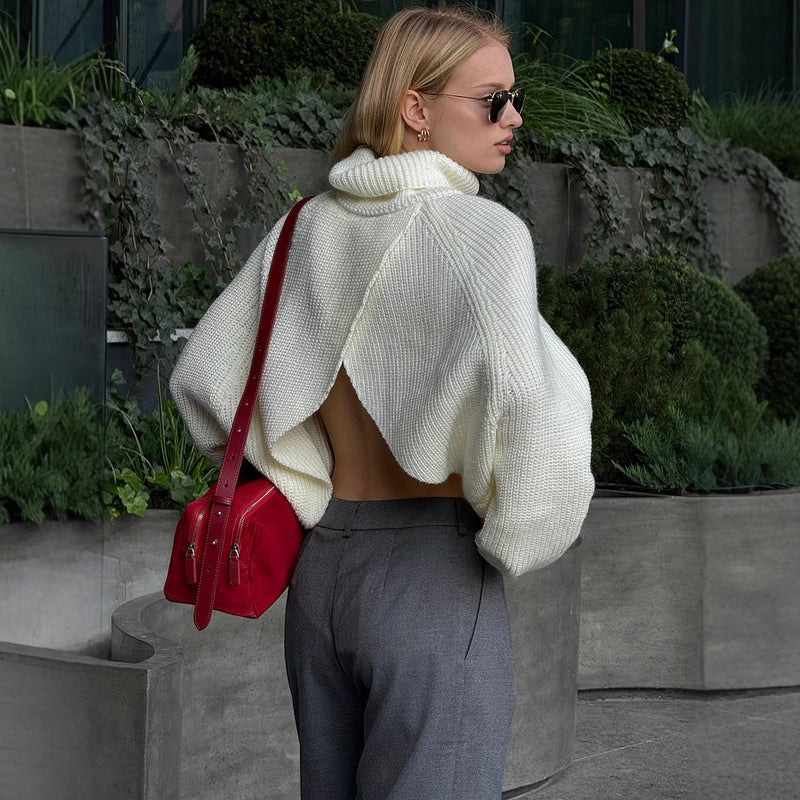 White Pullover Sweater For Women