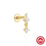 925 Sterling Silver Moon Earrings