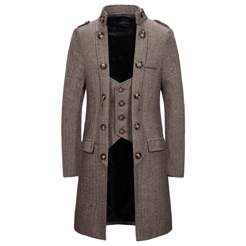 Men's Herringbone Overcoat
