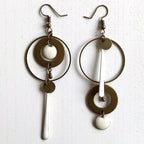 Asymmetric Round Ring Earrings