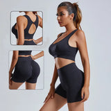 2pc Yoga Set Black Bra and Short – Posh Atomic