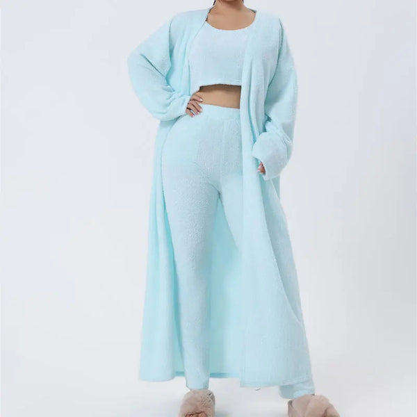 3 Piece Women's Lounge Set Pink M – Posh Atomic