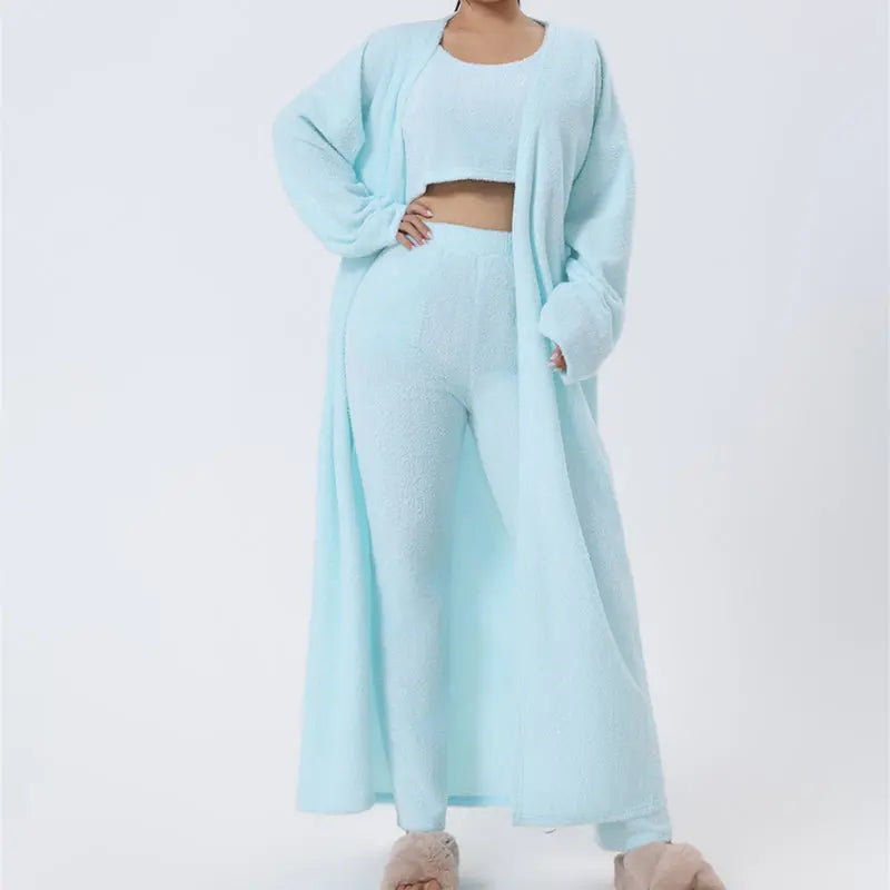 3 Piece Women's Lounge Set Pink M – Posh Atomic