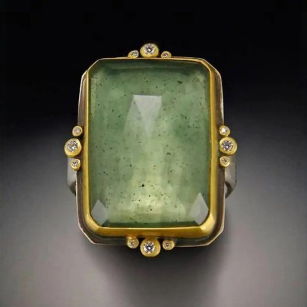 French Retro Natural Crystal Ring