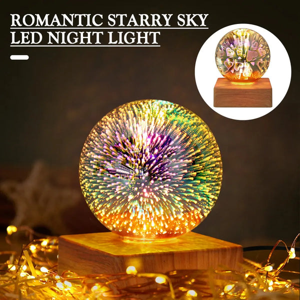 3D Firework Crystal Ball Night Light 9x9x11.8cm Fireworks – Posh Atomic
