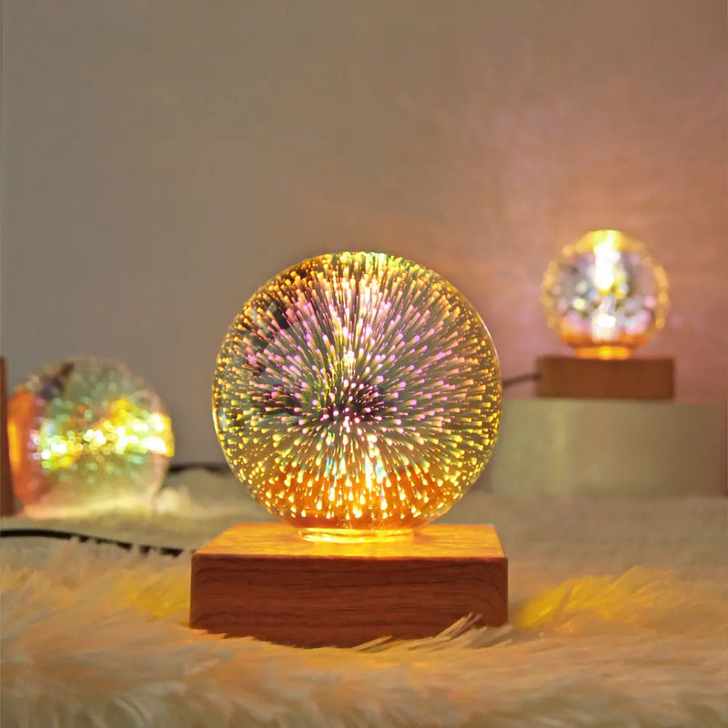 3D Firework Crystal Ball Night Light 9x9x11.8cm Starry sky – Posh Atomic