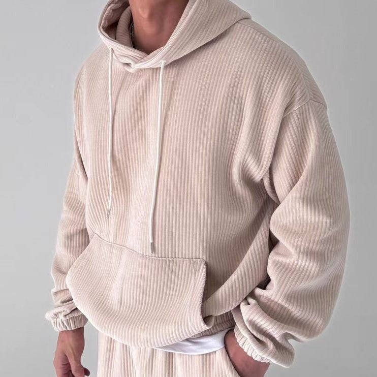 Men's Corduroy Hooded Sweatshirt