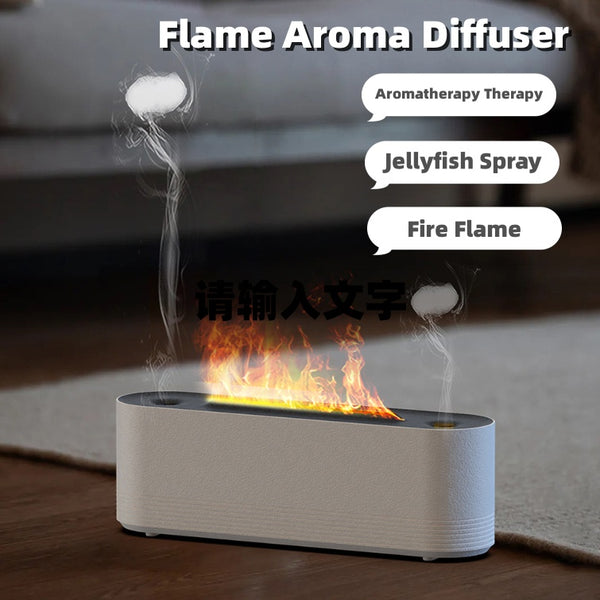 Flame Air Humidifier Ultrasonic 7 Colors Aroma Diffuser LED Cool Mist Maker