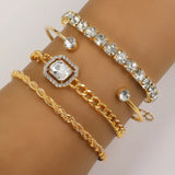 4 Pcs Crystal Bracelet Set For Women – Posh Atomic
