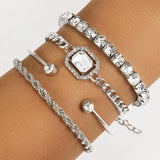 4 Pcs Crystal Bracelet Set For Women – Posh Atomic