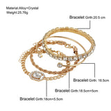4 Pcs Crystal Bracelet Set For Women – Posh Atomic