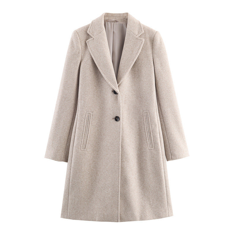 Women's Soft Padded Shoulder Overcoat
