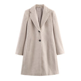 Women's Soft Padded Shoulder Overcoat