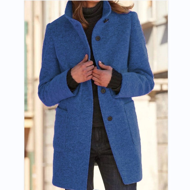 Casual Wool Coat With Pockets