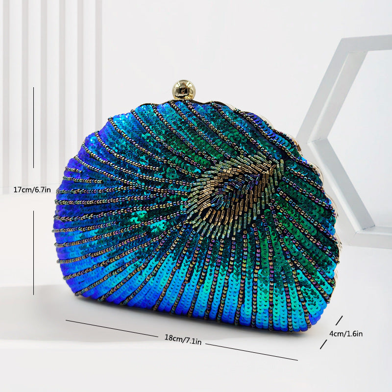 Women's Vintage Beaded One-shoulder Handbag