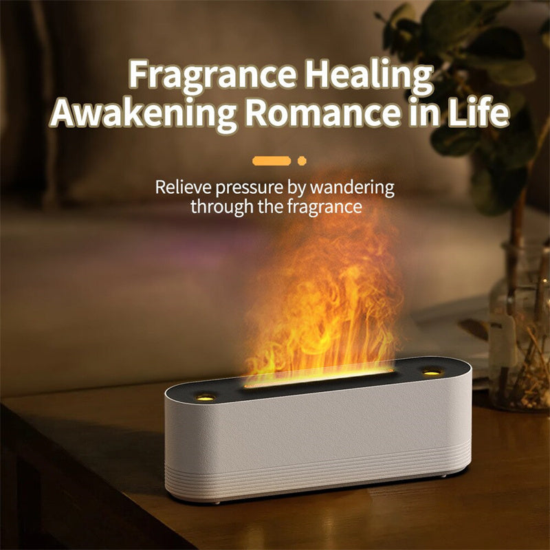 Flame Air Humidifier Ultrasonic 7 Colors Aroma Diffuser LED Cool Mist Maker