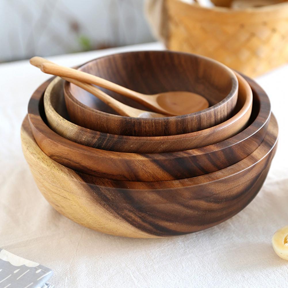 Natural Wooden Salad Bowl