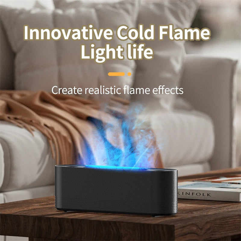 FlameGlow Ultrasonic Aroma Diffuser with 7-Color LED & Cool Mist