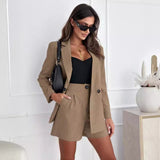 Ladies Linen Short Set