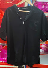 Men’s Linen Button V Neck Beach Shirt