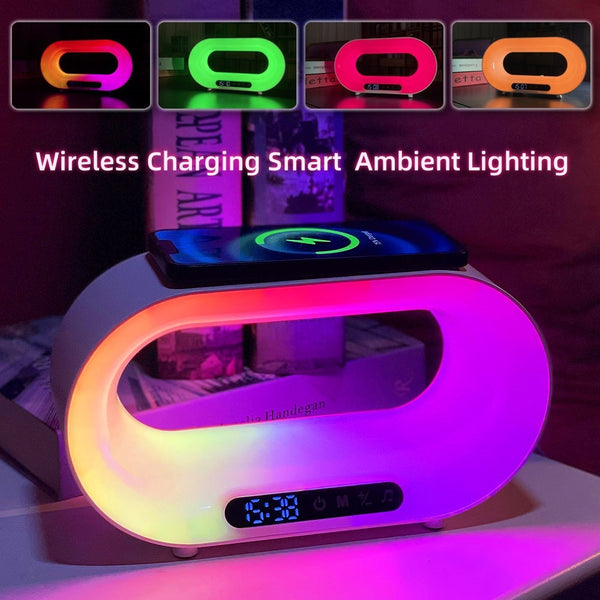 Multi-function 3 In 1 Lamp Smart Multifunctional Wireless Charger Alarm Clock