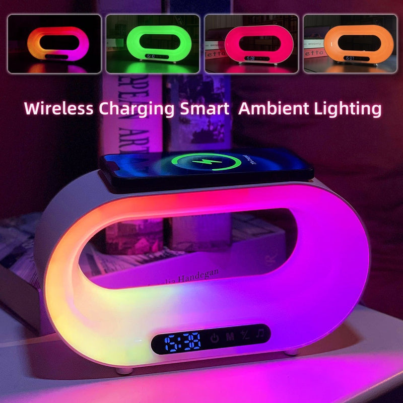 Multi-function 3 In 1 Lamp Smart Multifunctional Wireless Charger Alarm Clock