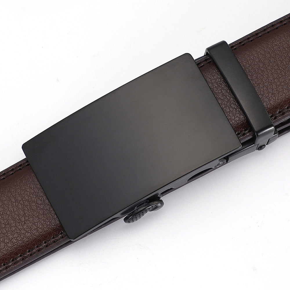 Men's Automatic Buckle Cowhide Belt