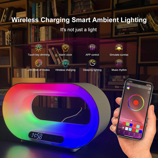 Multi-function 3 In 1 Lamp Smart Multifunctional Wireless Charger Alarm Clock