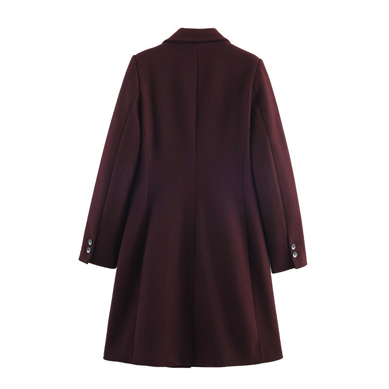 Women's Soft Padded Shoulder Overcoat