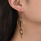 Asymmetric Round Ring Earrings