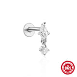 925 Sterling Silver Moon Earrings