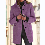 Casual Wool Coat With Pockets
