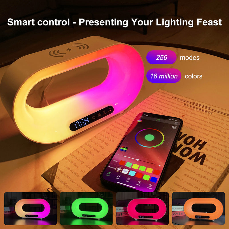 Multi-function 3 In 1 Lamp Smart Multifunctional Wireless Charger Alarm Clock