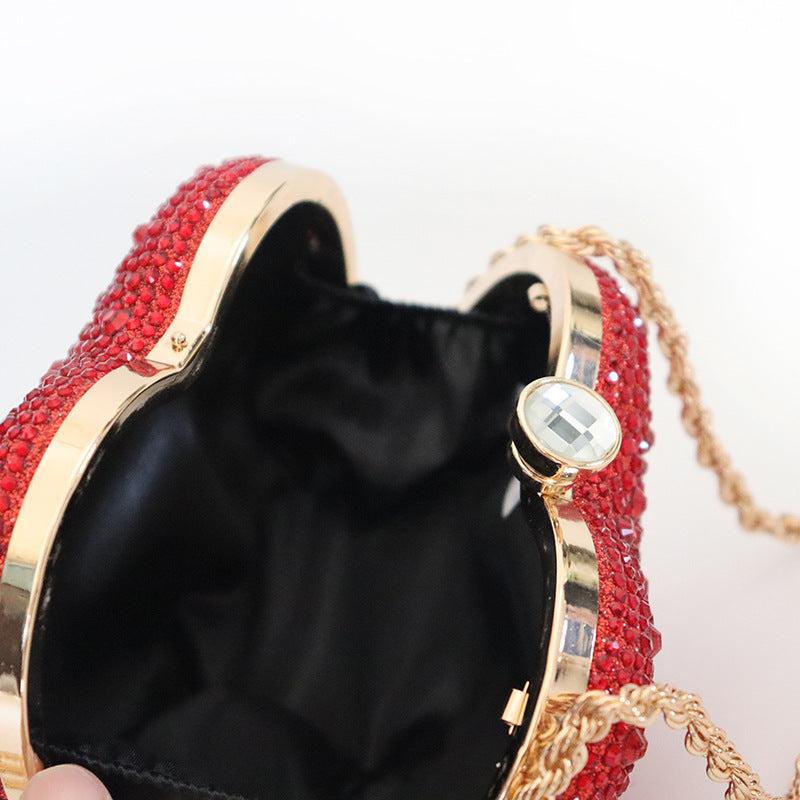 Women's Diamond Heart-shaped Shoulder Messenger Bag
