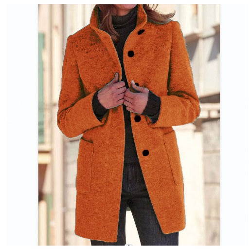 Casual Wool Coat With Pockets