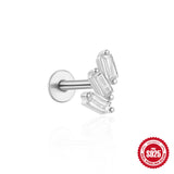 925 Sterling Silver Moon Earrings