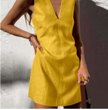 Women's 2pc Linen Top and Skirt