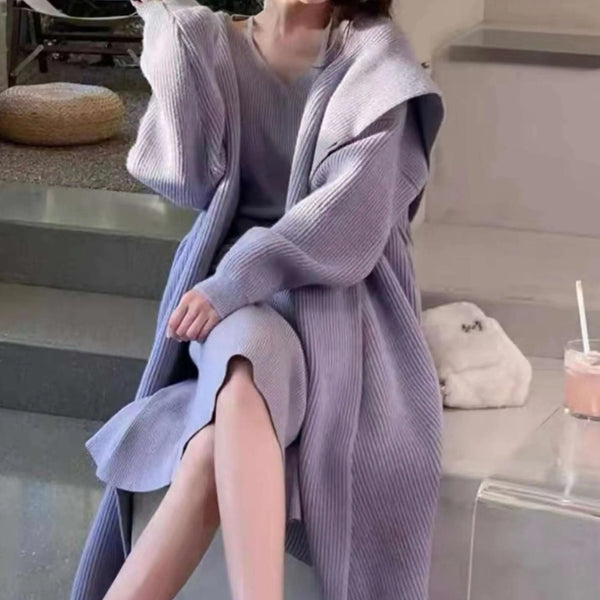 Alpaca Wool Sweater Coat Green M – Posh Atomic