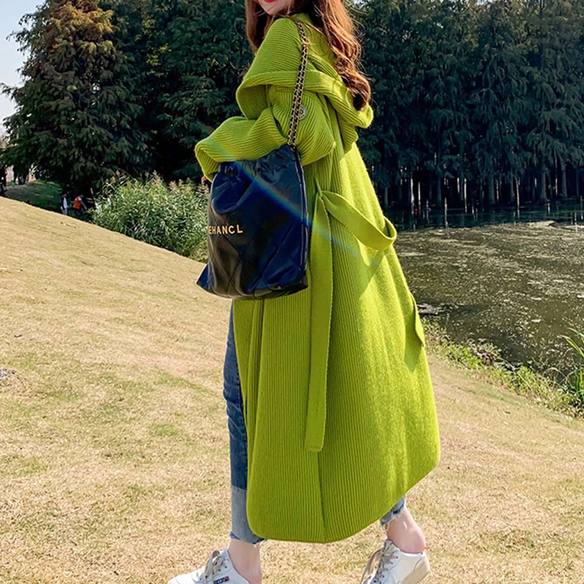 Alpaca Wool Sweater Coat Beige L – Posh Atomic