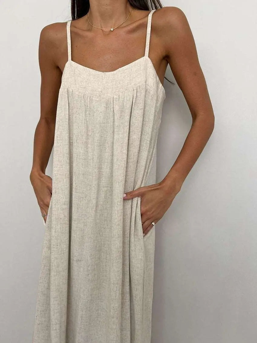 Apricot Sling Long Dress – Posh Atomic