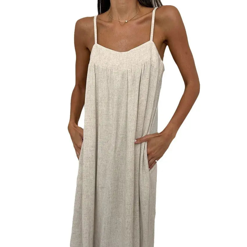 Apricot Sling Long Dress – Posh Atomic