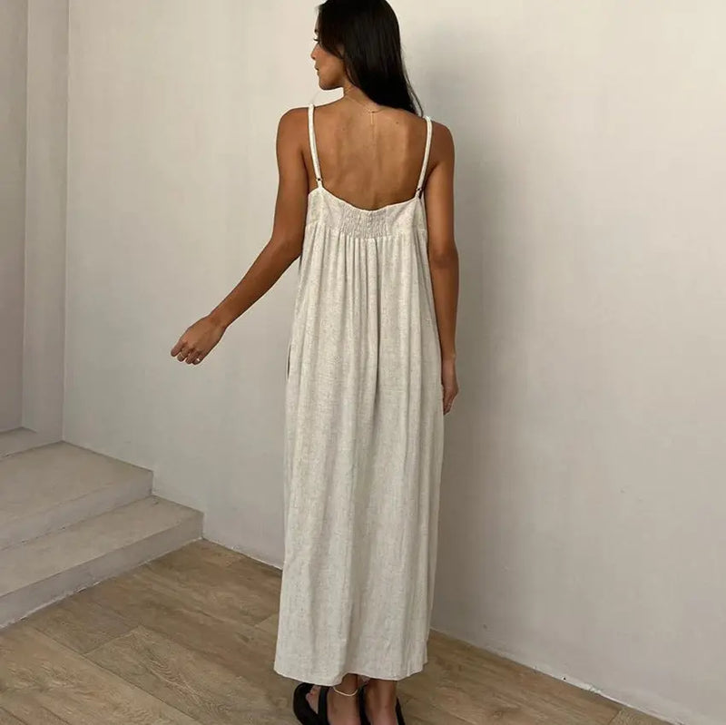 Apricot Sling Long Dress – Posh Atomic