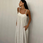 Apricot Sling Long Dress Apricot L – Posh Atomic