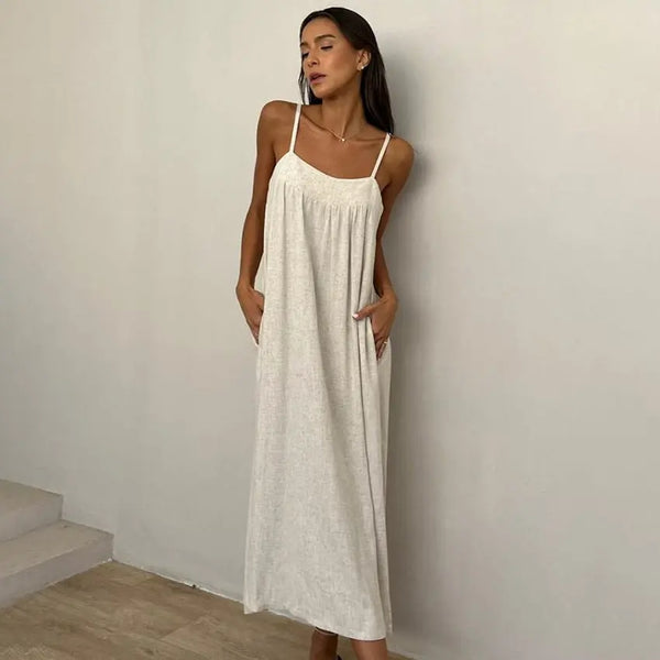 Apricot Sling Long Dress Apricot S – Posh Atomic
