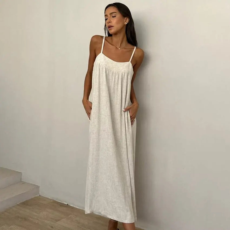 Apricot Sling Long Dress Apricot S – Posh Atomic