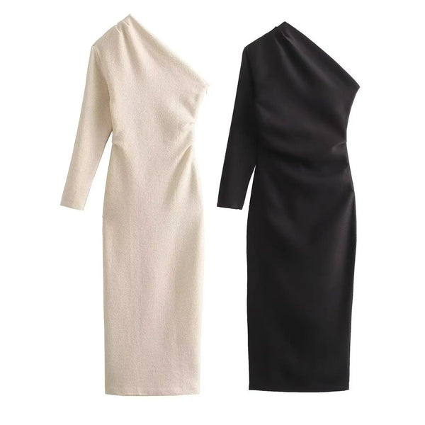 Asymmetric Fashion Dress White XS – Posh Atomic