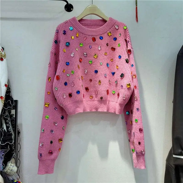 Bejeweled Sweater Black Free Size – Posh Atomic
