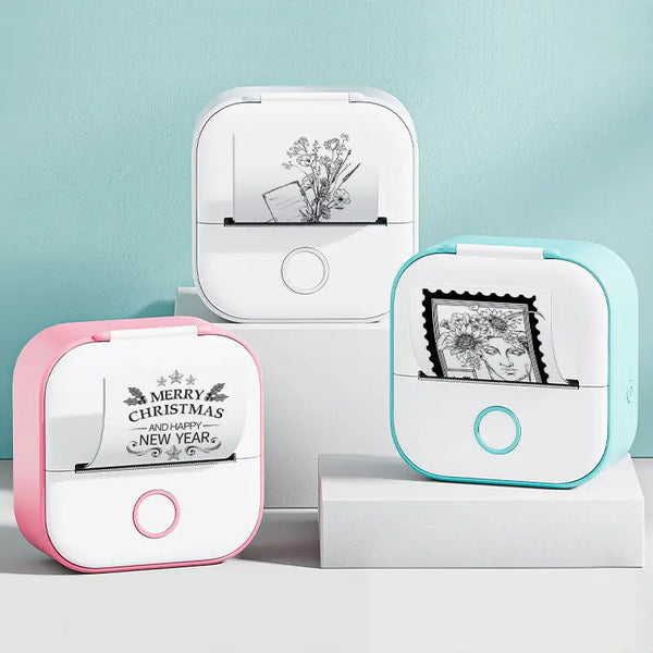Bluetooth Mini Label Printer White USB – Posh Atomic