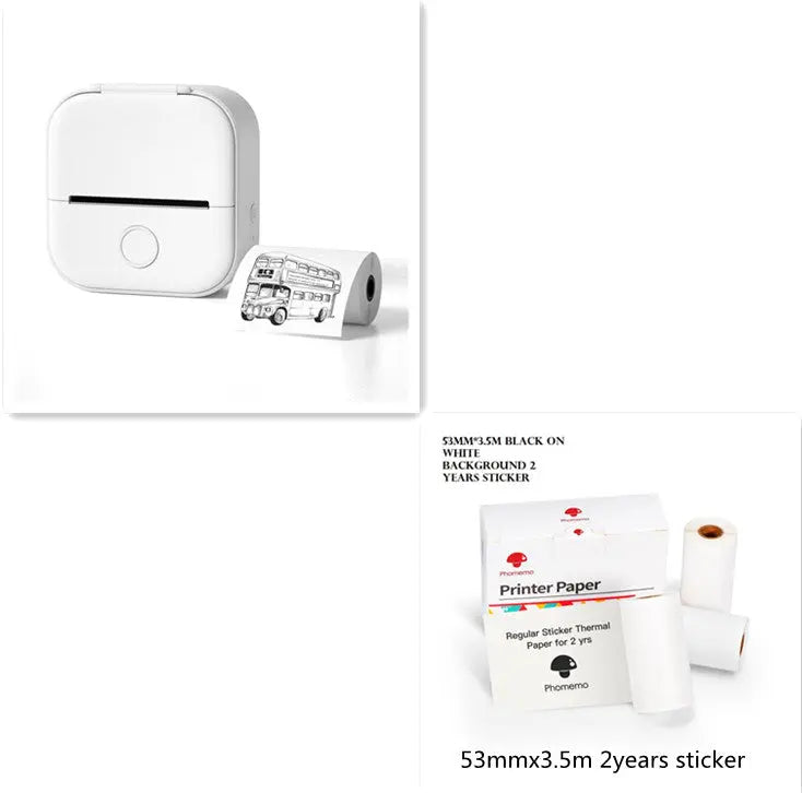 Bluetooth Mini Label Printer Pink Set1 USB – Posh Atomic